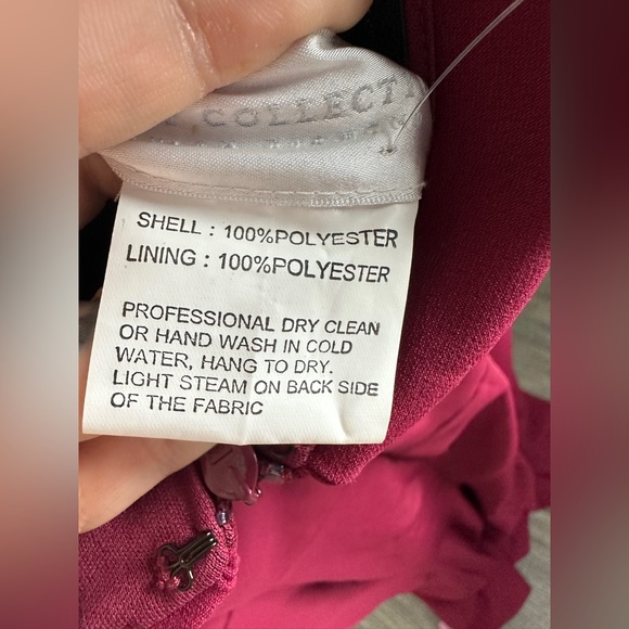 Dessy Collection Burgundy Off-The-Shoulder Notch Trumpet Gown Size 12 NWT - Picture 12 of 17